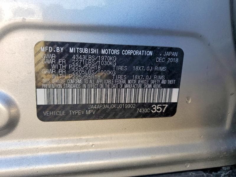 2019 MITSUBISHI OUTLANDER SPORT ES 13