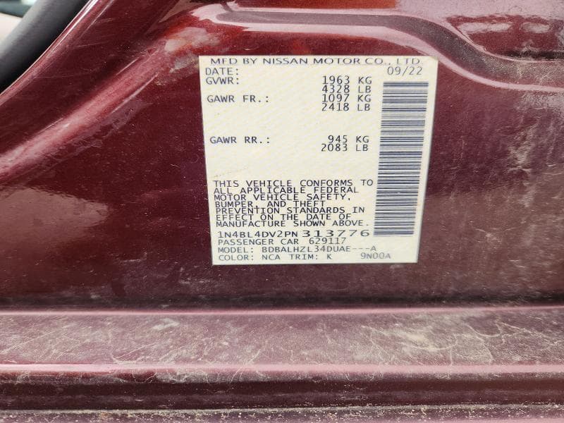 2023 NISSAN ALTIMA SV 13