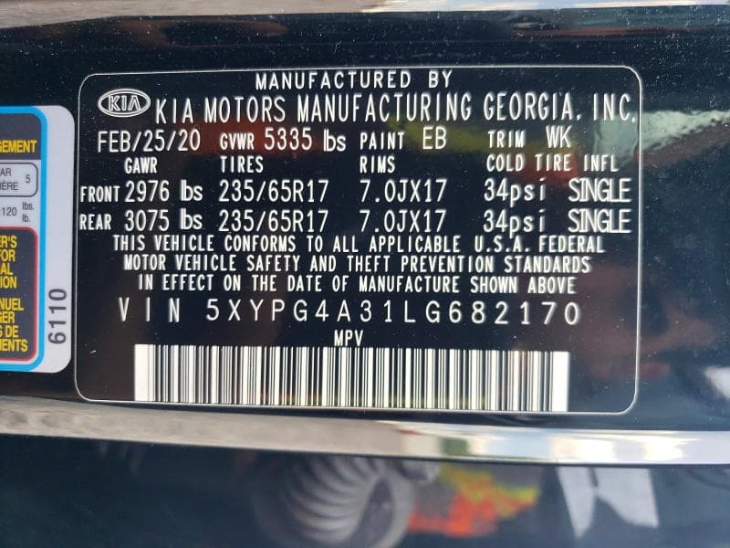 2020 KIA SORENTO LX LX 12