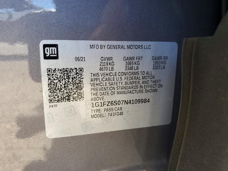 2022 CHEVROLET BOLT EUV PREMIER PREMIER 12
