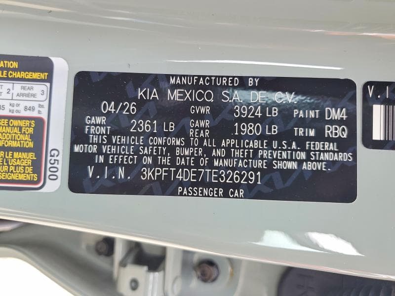 2026 KIA K4 LXS LXS 12