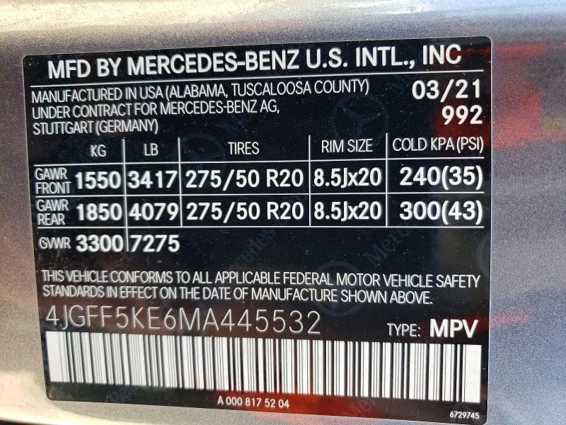 2021 MERCEDES-BENZ GLS 450 4MATIC 14