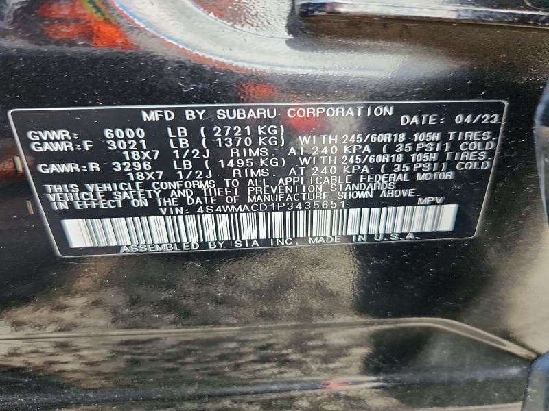 2023 SUBARU ASCENT PREMIUM 13