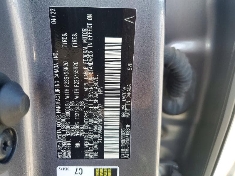2022 LEXUS RX 350 F SPORT 350 F SPORT 13