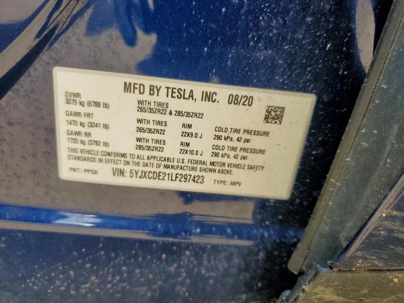 2020 TESLA MODEL X 14