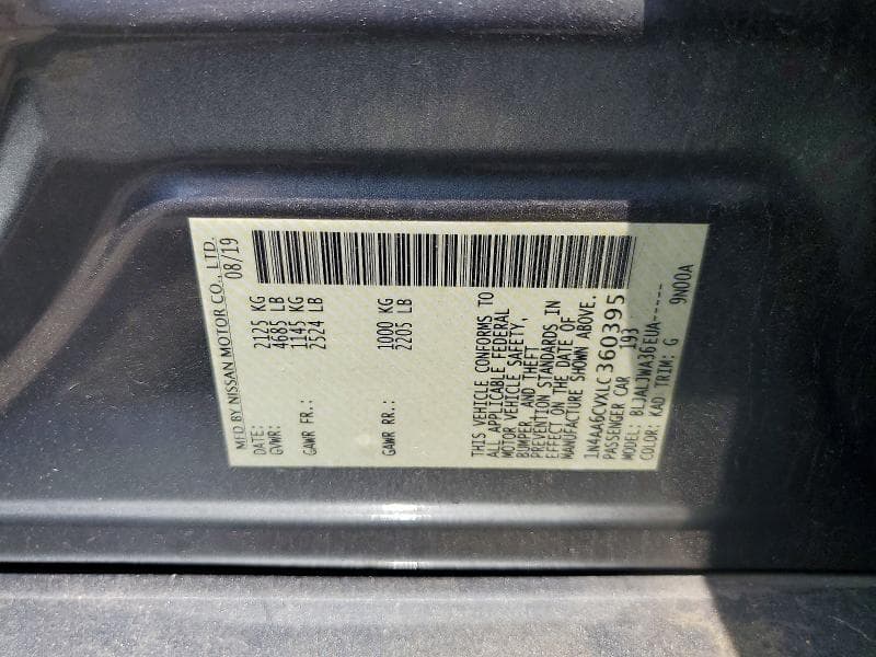 2020 NISSAN MAXIMA SV 12