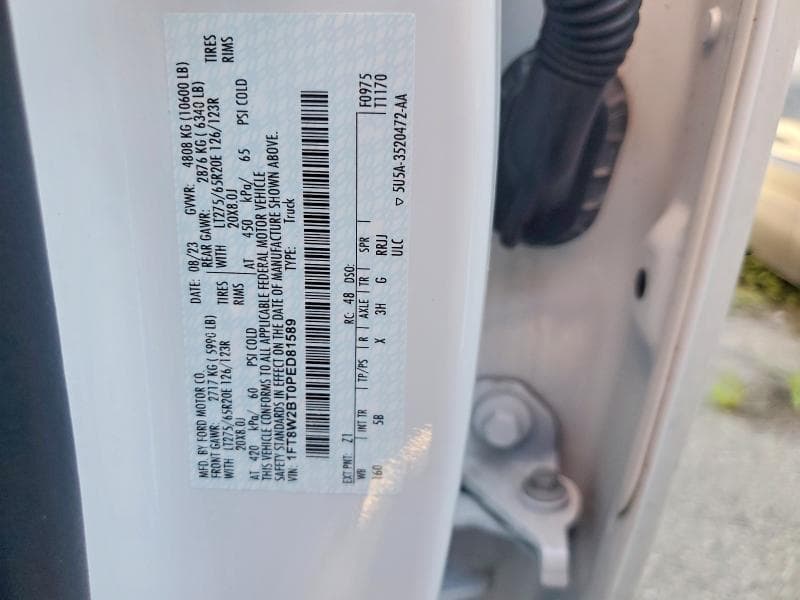 2023 FORD F250 SUPER DUTY SUPER DUTY 12
