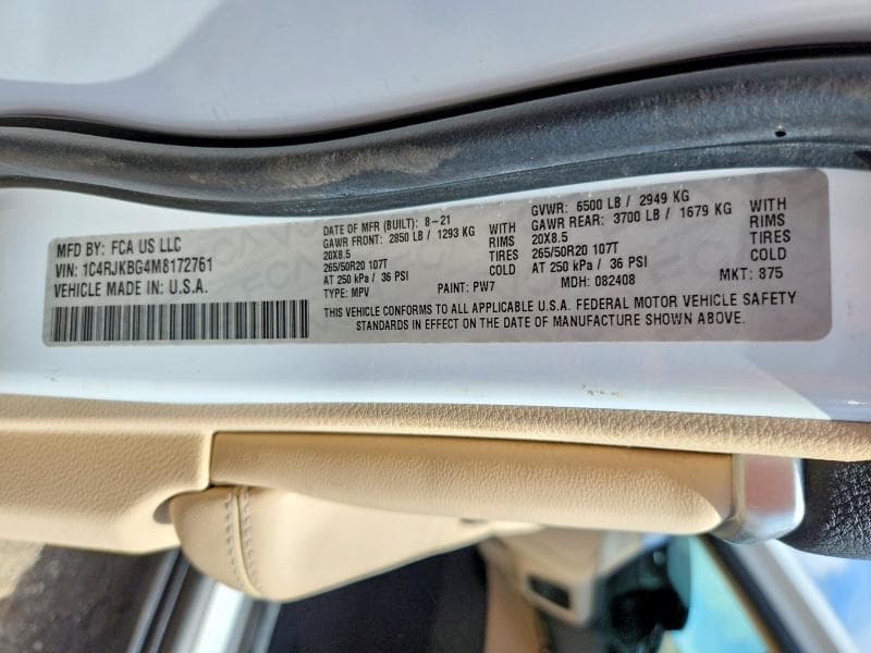 2021 JEEP GRAND CHEROKEE L LIMITED 13
