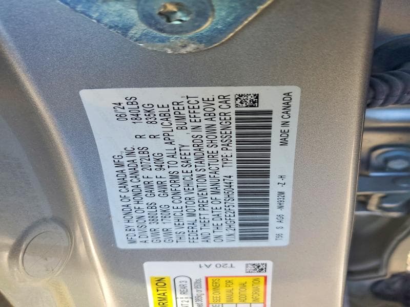 2025 HONDA CIVIC SPORT SPORT 12