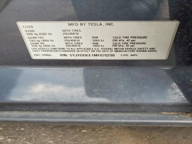 2021 TESLA MODEL Y 12