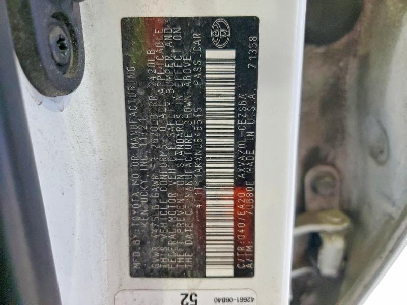 2022 TOYOTA CAMRY SE SE 12
