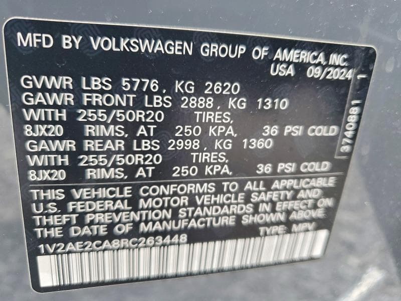 2024 VOLKSWAGEN ATLAS CROSS SPORT SEL R-LINE 13