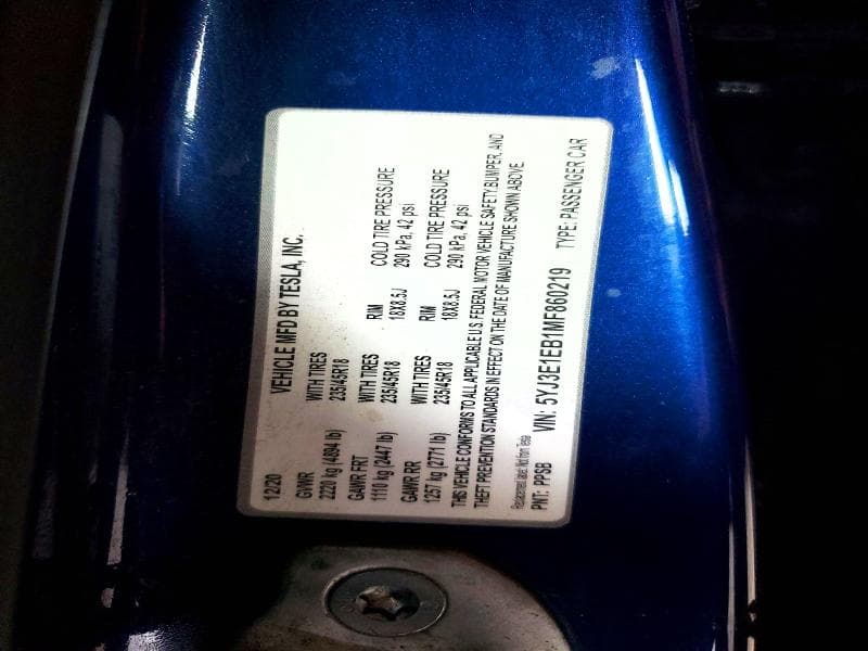 2021 TESLA MODEL 3 13