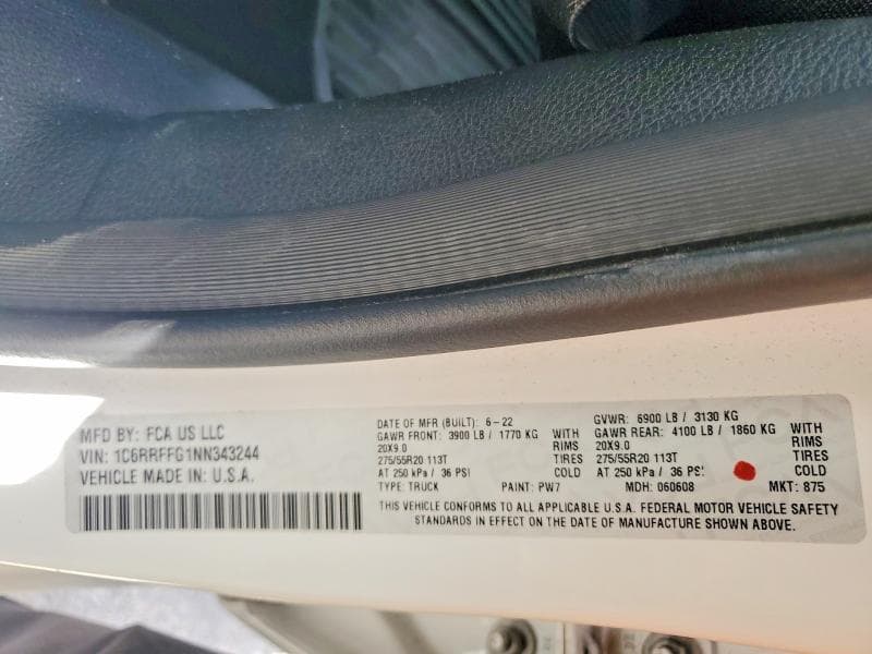 2022 RAM 1500 12
