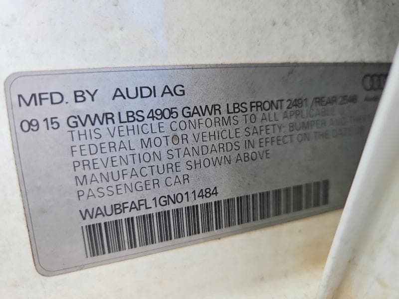 2016 AUDI A4 PREMIUM S-LINE 12