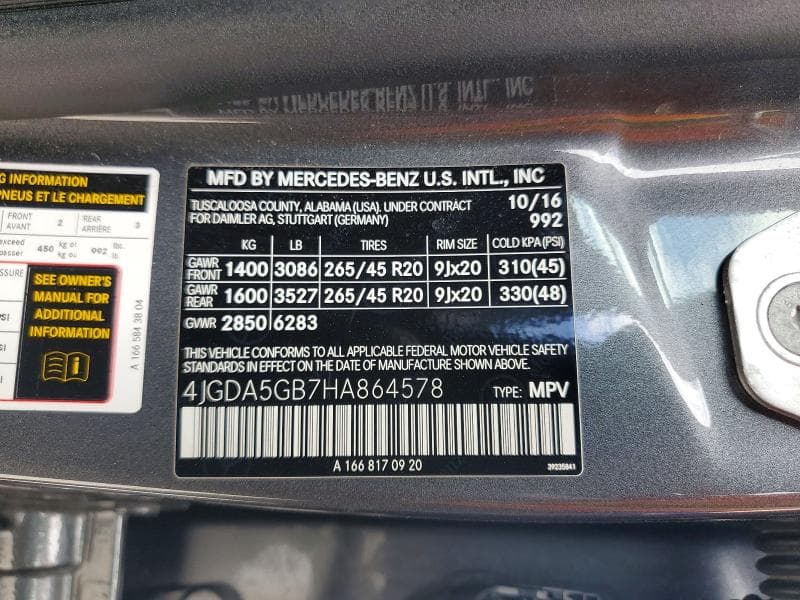 2017 MERCEDES-BENZ GLE 400 4MATIC 400 4MATIC 13