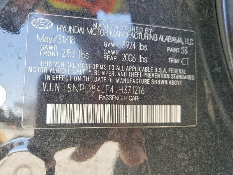 2018 HYUNDAI ELANTRA SEL 12