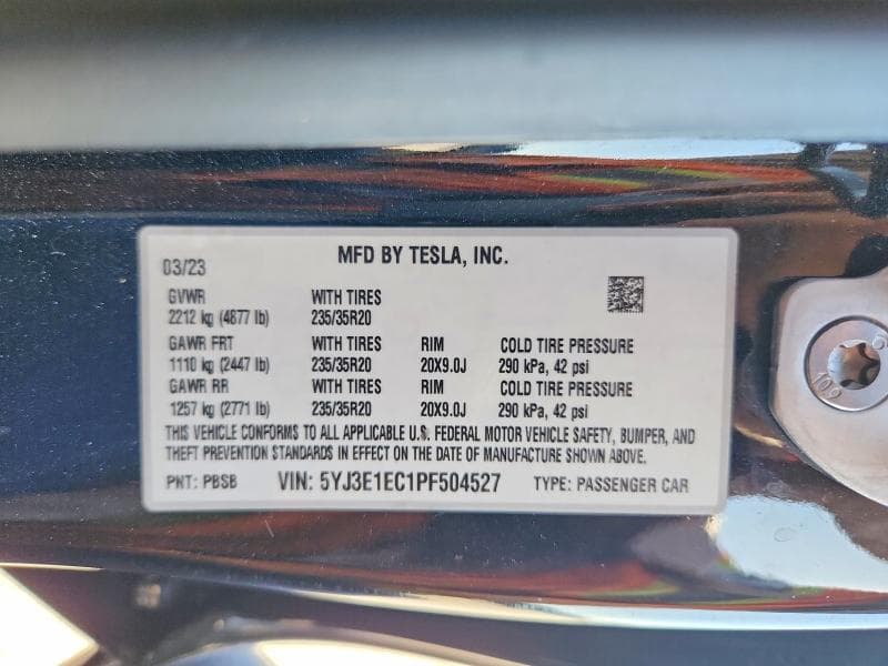 2023 TESLA MODEL 3 12
