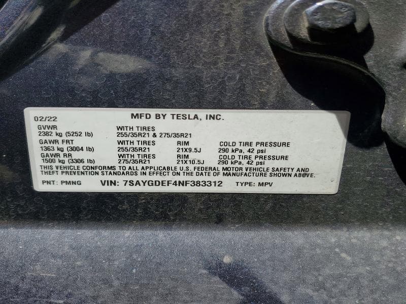 2022 TESLA MODEL Y 12