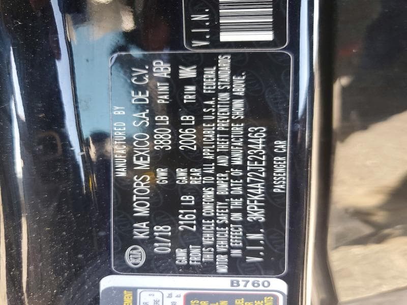 2018 KIA FORTE LX 12