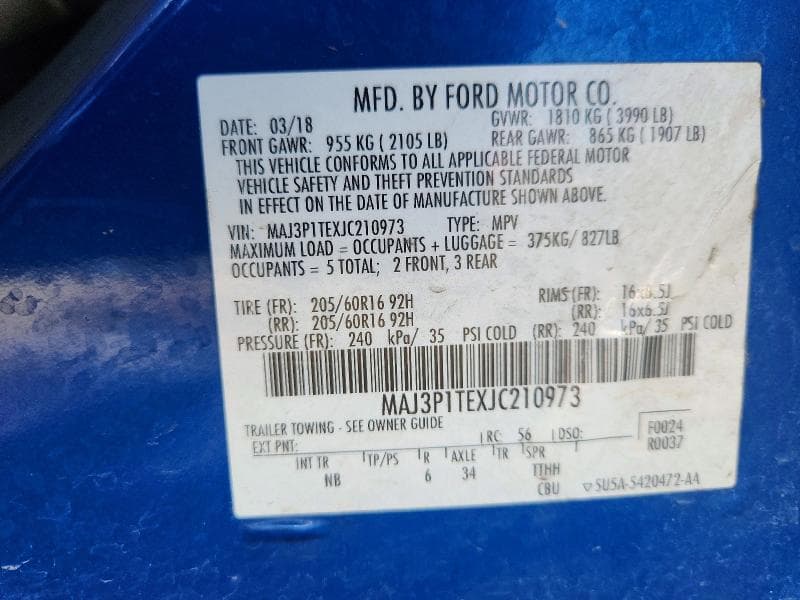 2018 FORD ECOSPORT SE SE 12