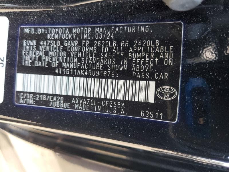 2024 TOYOTA CAMRY SE 12