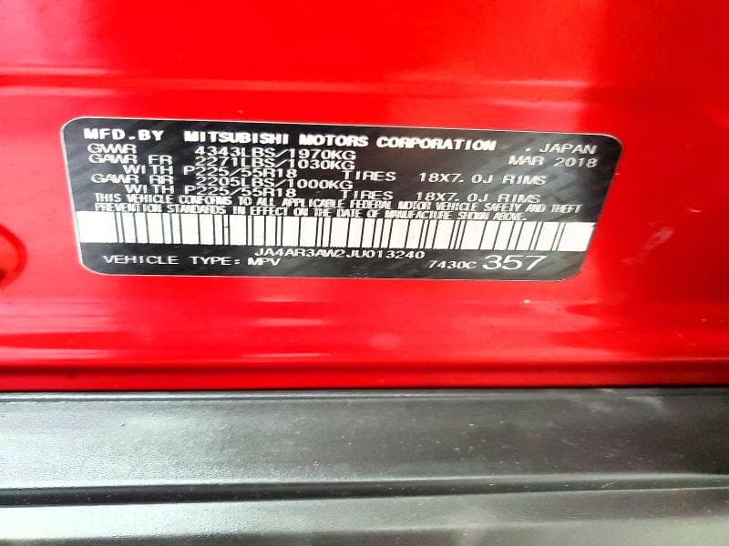 2018 MITSUBISHI OUTLANDER SPORT ES ES 13