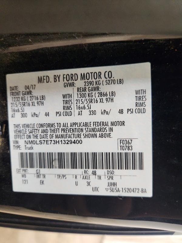 2017 FORD TRANSIT CONNECTE TITANIUM 15