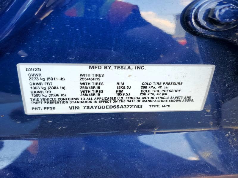 2025 TESLA MODEL Y 12