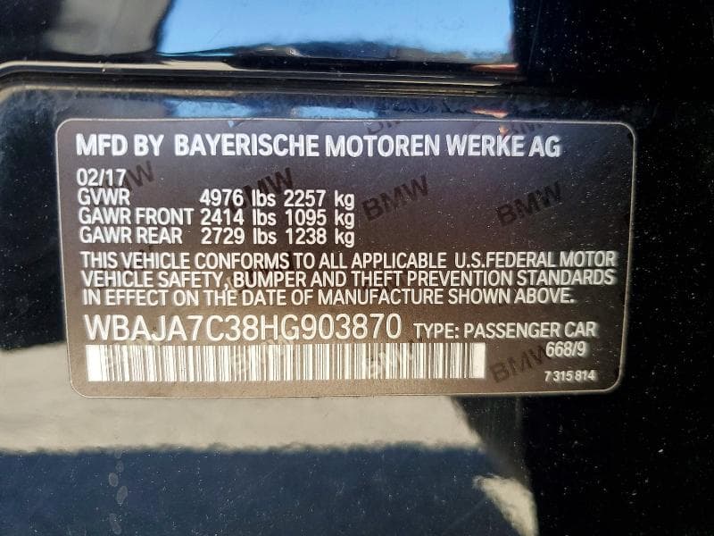 2017 BMW 530 XI 12