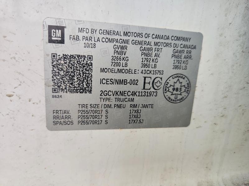 2019 CHEVROLET SILVERADO LD K1500 BASE K1500 BASE 12