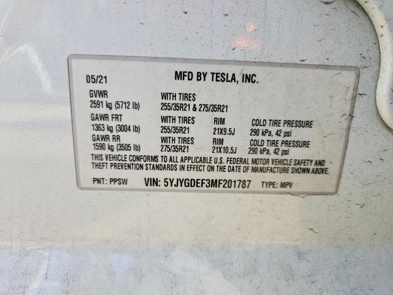 2021 TESLA MODEL Y 13