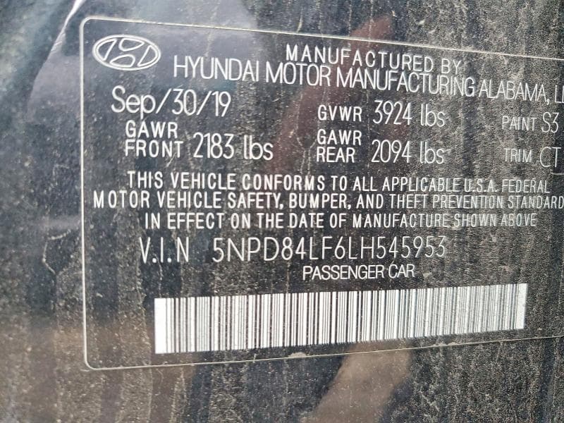 2020 HYUNDAI ELANTRA SEL SEL 12