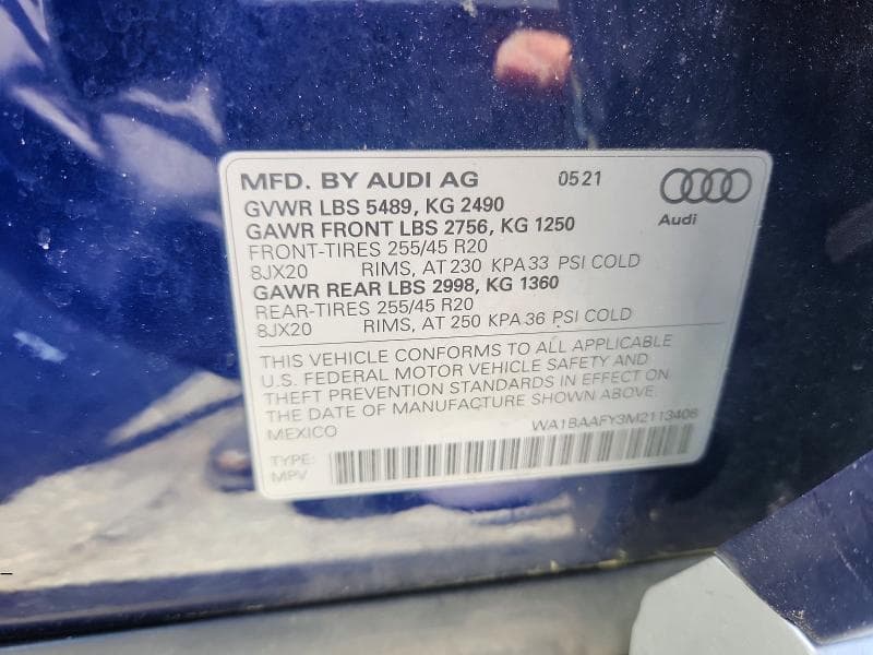 2021 AUDI Q5 PREMIUM PLUS PREMIUM PLUS 13