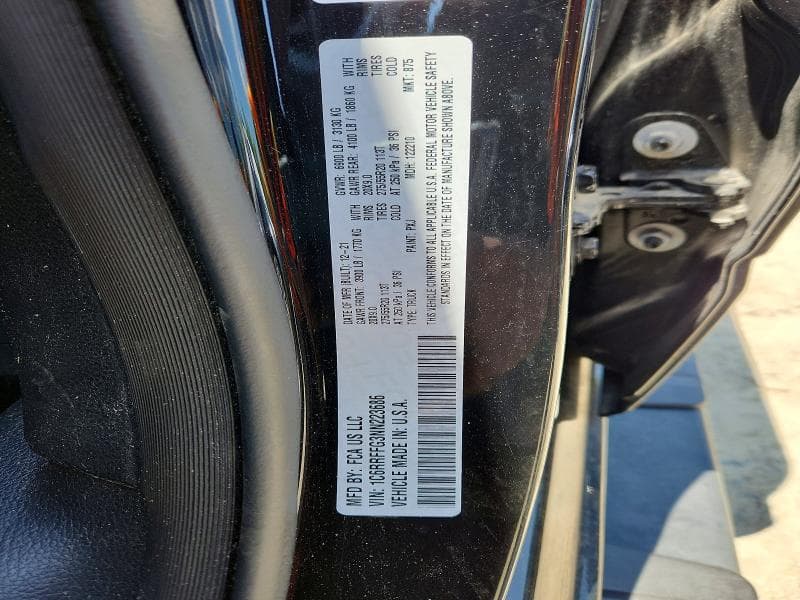 2022 RAM 1500 BIG HORN BIG HORN 12