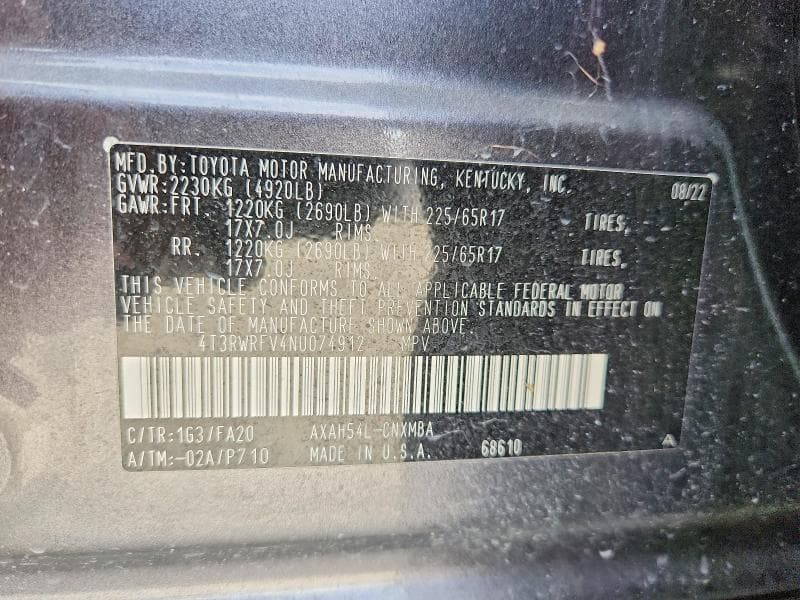 2022 TOYOTA RAV4 XLE 13
