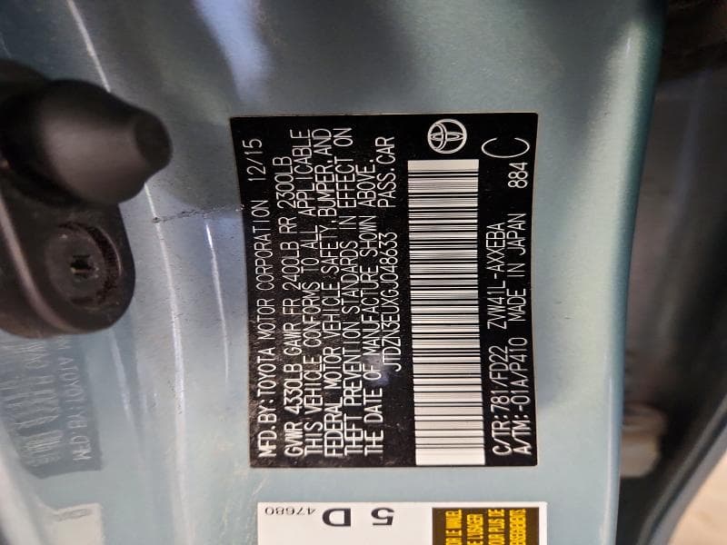 2016 TOYOTA PRIUS V TWO 13