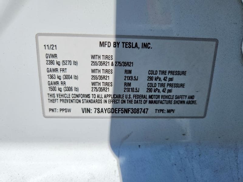 2022 TESLA MODEL Y 13