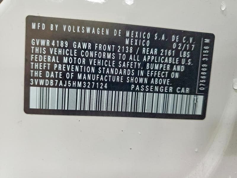 2017 VOLKSWAGEN JETTA SE SE 12