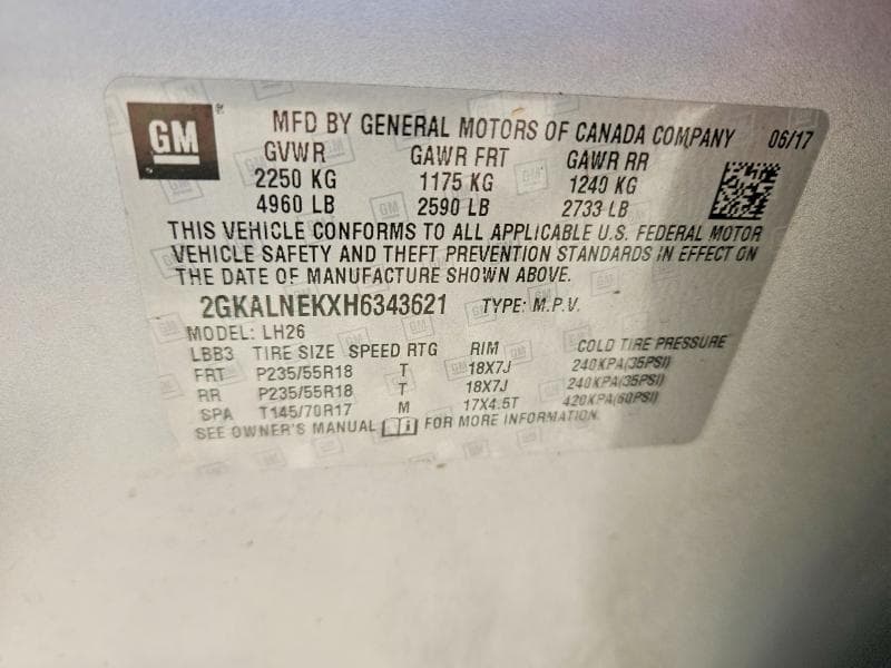 2017 GMC TERRAIN SLE 12