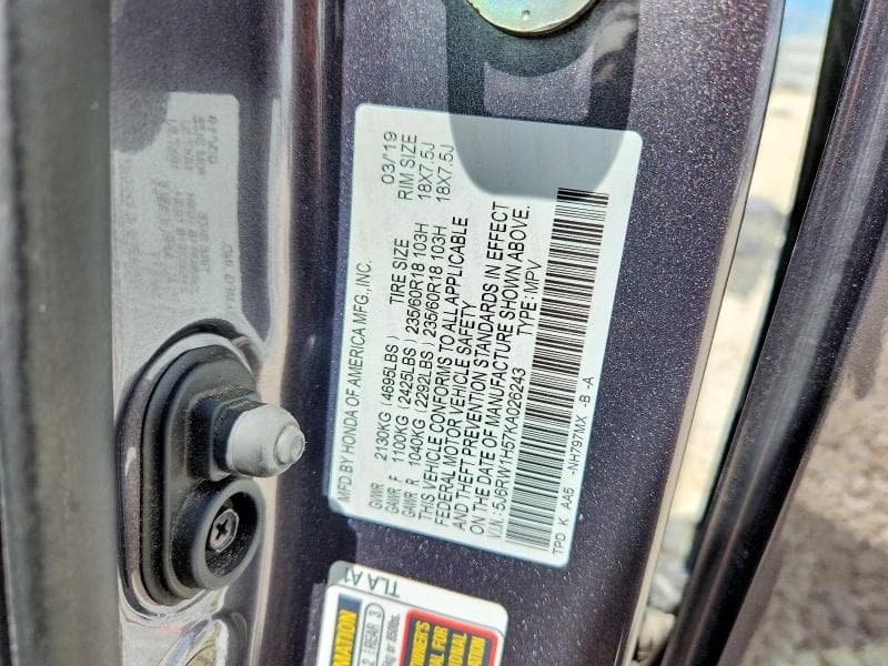 2019 HONDA CR-V EX EX 14