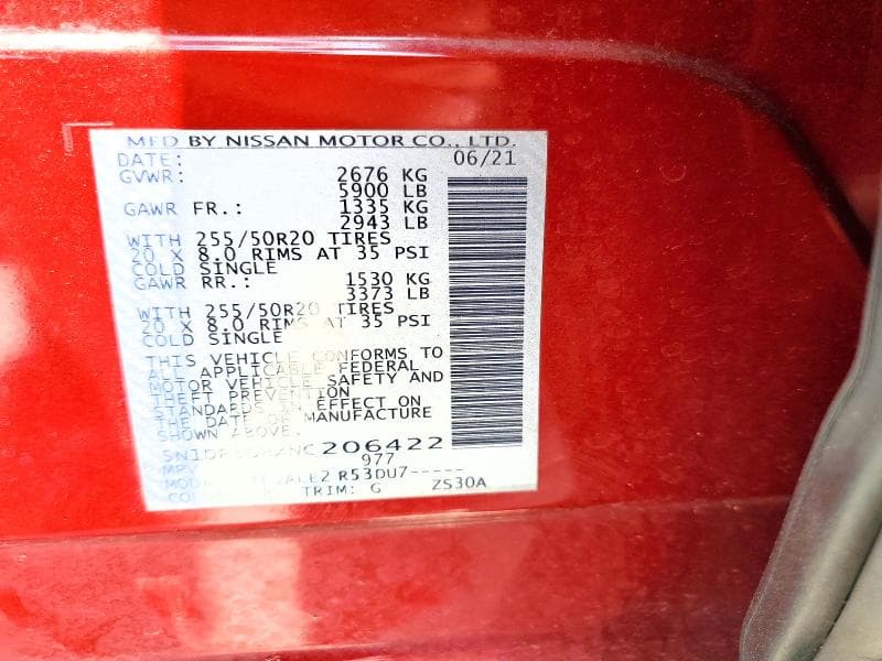 2022 NISSAN PATHFINDER PLATINUM 13