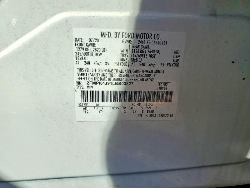 2020 FORD EDGE SEL 14