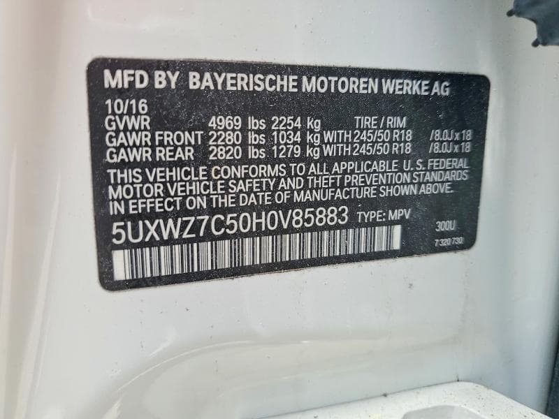 2017 BMW X3 SDRIVE28I 13