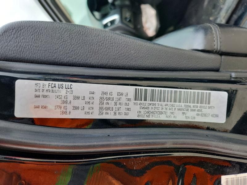 2019 DODGE DURANGO SXT SXT 13