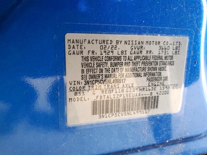 2022 NISSAN KICKS SV SV 12