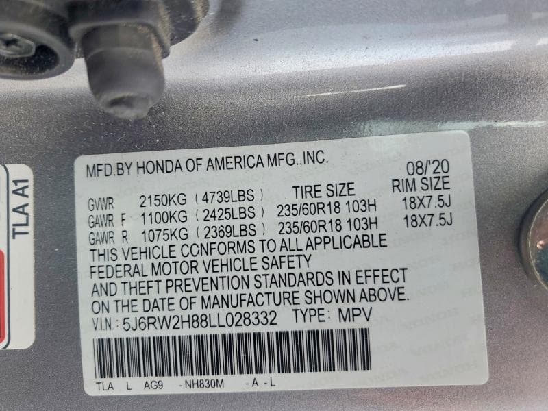 2020 HONDA CR-V EXL 13