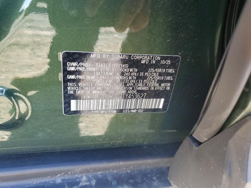 2026 SUBARU OUTBACK TOURING XT 12