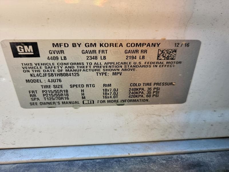 2017 BUICK ENCORE PREFERRED II 14