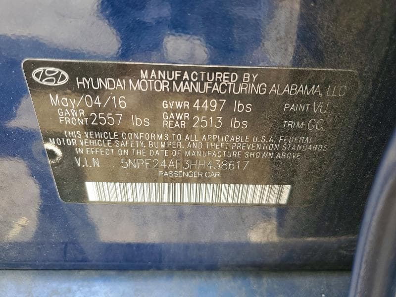 2017 HYUNDAI SONATA SE 13
